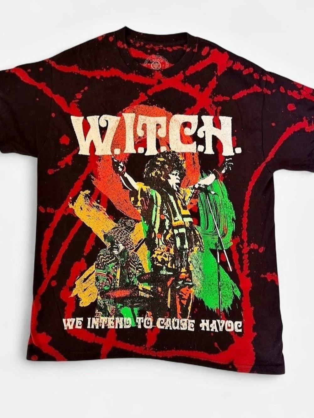 Bleach dye W.I.T.C.H. T-shirt M